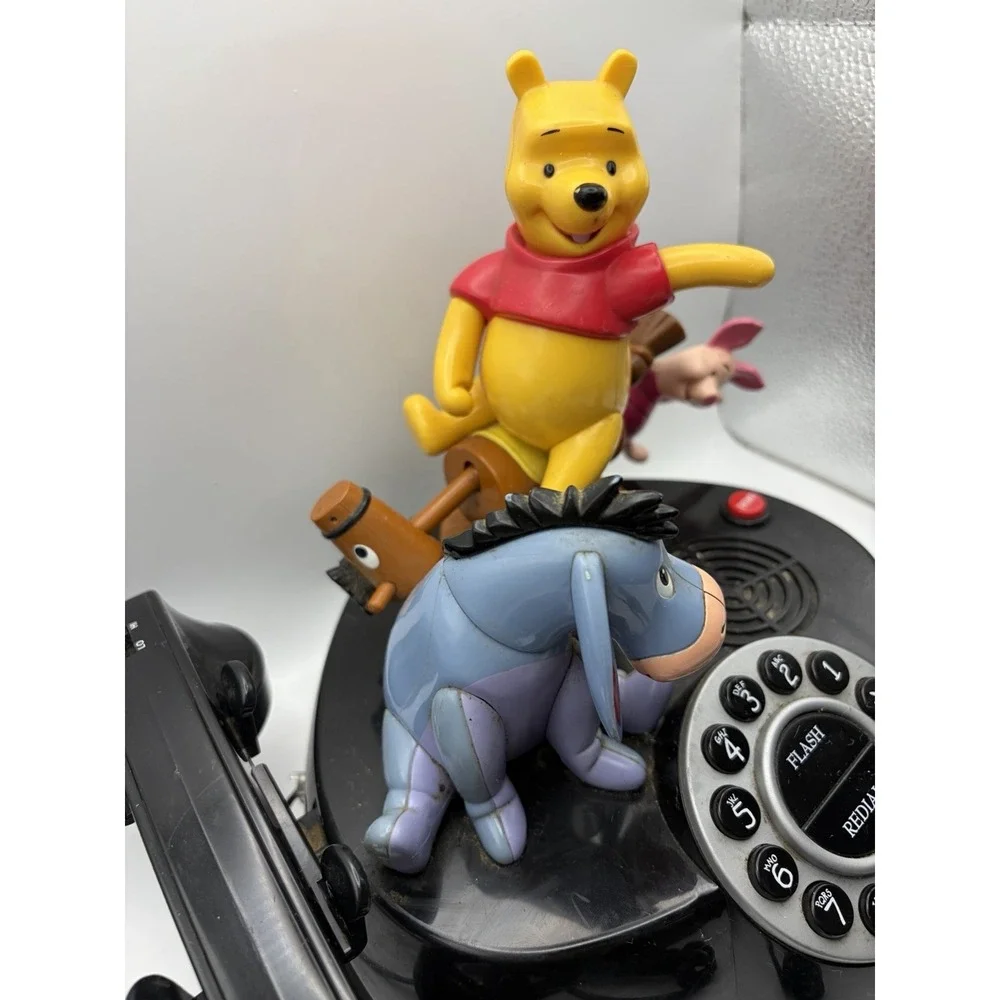 Vintage Disney Winnie Pooh Animated Talking Telephone Eeyore Piglet‎